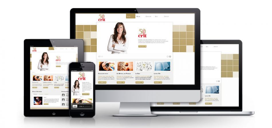 Création site Internet événementiel - Groupe Crit fête ses 50 ans
